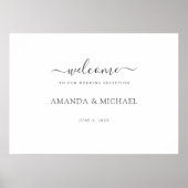 Einfache, moderne Script-Hochzeitsempfehlung willk Poster (Vorne)