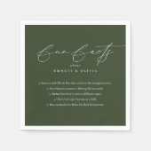 Einfache moderne Script-Kalligrafie Spaß-Fakten Ho Serviette (Vorderseite)