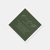 Einfache moderne Script-Kalligrafie Spaß-Fakten Ho Serviette (Ecke)