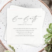 Einfache moderne Script-Kalligrafie Spaß-Fakten Ho Serviette