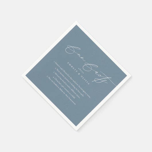 Einfache moderne Script-Kalligrafie Spaß-Fakten Ho Serviette (Ecke)