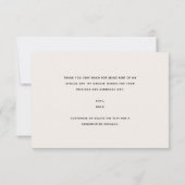 Einfache moderne Script-Liebe und dank Brautparty Dankeskarte (Rückseite)