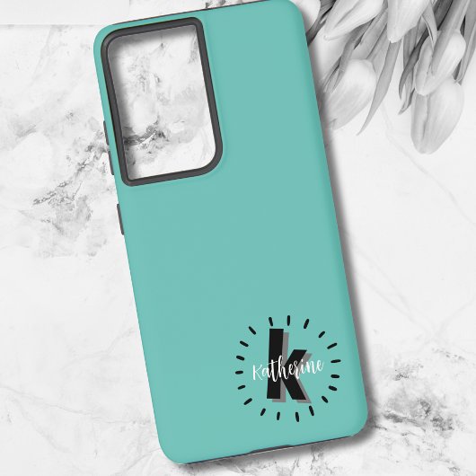 Einfache moderne Script Monogram Samsung Galaxy Hülle