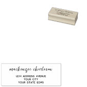 Einfache moderne Script-Personalisierte Rücksendea Gummistempel (Stempel)