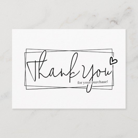 Einfache moderne Script QR Code, vielen Dank Begleitkarte (Vorderseite)