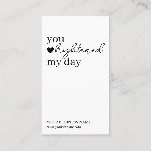 Einfache moderne Script QR Code, vielen Dank Visitenkarte (Vorderseite)