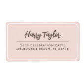 Einfache moderne Script-Rücksendeadresse (Vorne)