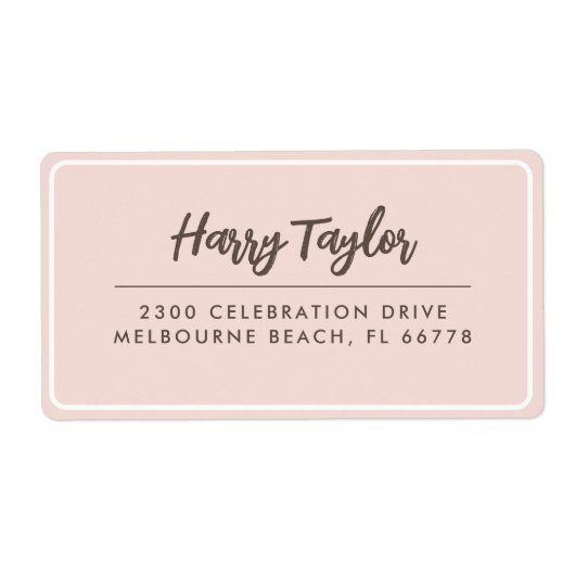 Einfache moderne Script-Rücksendeadresse (Vorne)