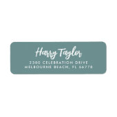 Einfache moderne Script-Rücksendeadresse (Vorne)