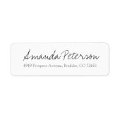 Einfache, moderne Script-Rücksendeadresse (Vorne)