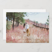 Einfache moderne Script Save the Date Wedding Card (Vorne/Hinten)