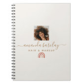 Einfache moderne Script Trendy Rainbow Notizblock (Vorderseite)