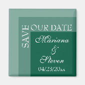 Einfache moderne Script Wedding Emerald Green Magnet (Vorne)