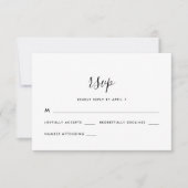 Einfache moderne Script Wedding Rsvp Karte (Vorderseite)
