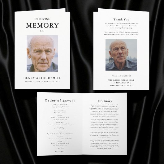 Einfache moderne Service-Gedenkkarte Karte