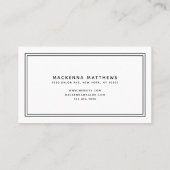 Einfache moderne Signatur Script Haar Stylist Salo Visitenkarte (Rückseite)