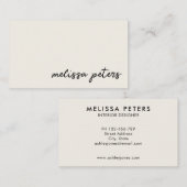 Einfache moderne Signatur Visitenkarte (Vorne/Hinten)