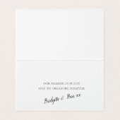 Einfache moderne Silber und Schwarze Hochzeit Viel (Innenseite Aufgefaltet)