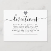 Einfache moderne Silberherz-Hochzeitsgeschichten Begleitkarte (Rückseite)