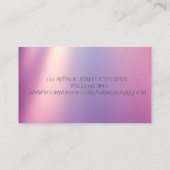 Einfache moderne, Silver Instagram Social Media Visitenkarte (Rückseite)