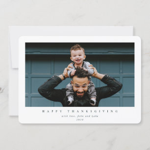 Einfache Moderne Single Foto Happy Thanksgiving Feiertagskarte