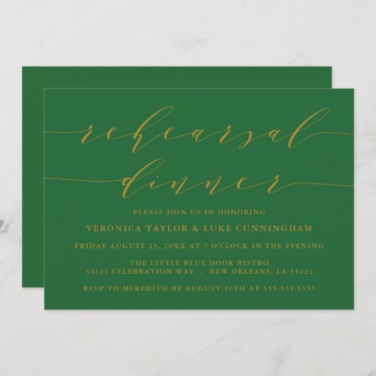 EINFACHE MODERNE SKRIPT | EINLADUNG DER PROBE (Vorne/Hinten)