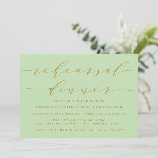 EINFACHE MODERNE SKRIPT | EINLADUNG DER PROBE (Stehend Vorderseite)