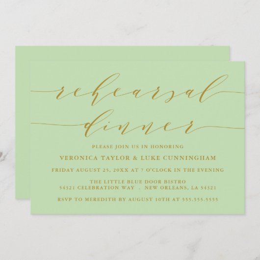 EINFACHE MODERNE SKRIPT | EINLADUNG DER PROBE (Vorne/Hinten)