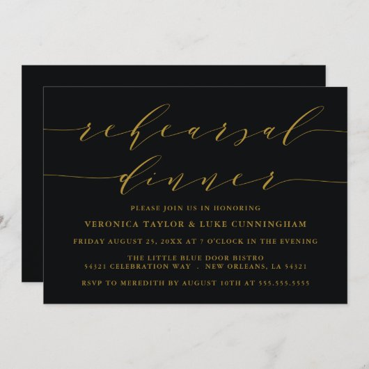 EINFACHE MODERNE SKRIPT | EINLADUNG DER PROBE (Vorne/Hinten)