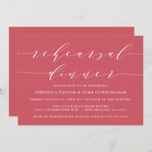 EINFACHE MODERNE SKRIPT | EINLADUNG DER PROBE (Vorne/Hinten)