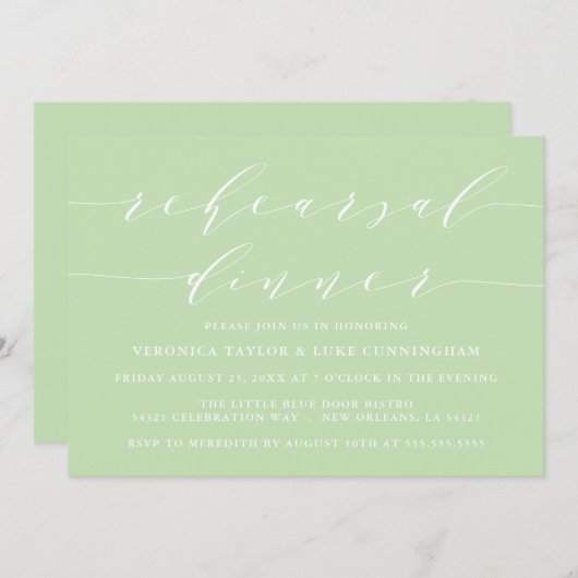 EINFACHE MODERNE SKRIPT | EINLADUNG DER PROBE (Vorne/Hinten)