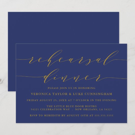 EINFACHE MODERNE SKRIPT | EINLADUNG DER PROBE (Vorne/Hinten)