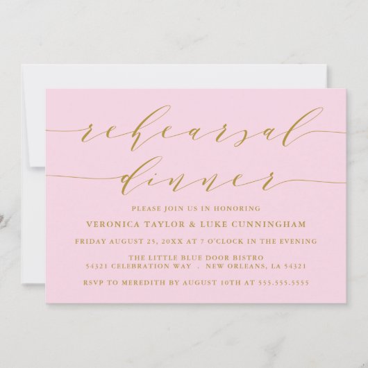 EINFACHE MODERNE SKRIPT | EINLADUNG DER PROBE (Vorderseite)