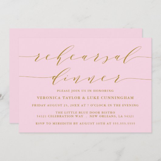 EINFACHE MODERNE SKRIPT | EINLADUNG DER PROBE (Vorne/Hinten)