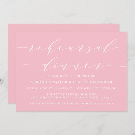 EINFACHE MODERNE SKRIPT | EINLADUNG DER PROBE (Vorne/Hinten)