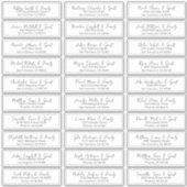 Einfache, moderne Skriptadresse für Hochzeitsgäste Aufkleber (Vorderseite)