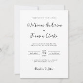 Einfache moderne Skriptereihe Vollständiges Foto H Einladung (Vorderseite)