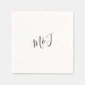 Einfache moderne Skriptkombinationen Schwarze Init Serviette (Vorderseite)