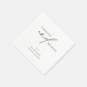 Einfache moderne Skriptnamen Hochzeit Serviette (Ecke)