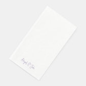 Einfache moderne Skriptnamen Lavender Wedding Serviette (Ecke)