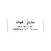 Einfache moderne Skriptpaare nennen Rücksendeadres Permastempel (Design)