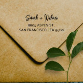 Einfache moderne Skriptpaare nennen Rücksendeadres Permastempel