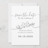 Einfache moderne SkriptWedding Save The Date (Vorderseite)