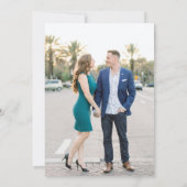 Einfache moderne SkriptWedding Save The Date (Rückseite)