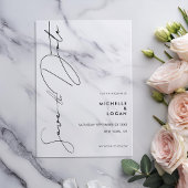 Einfache moderne SkriptWedding Save the Date Acryleinladungen