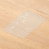 Einfache moderne SkriptWedding Save the Date Acryleinladungen (Ablage )