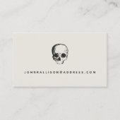 Einfache moderne Skull-Calling Card Telefonnummerkarte (Vorderseite)