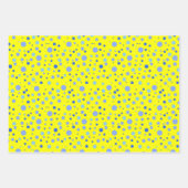 Einfache moderne Sky Blue Ocean Blue Polka Dots Geschenkpapier Set (Vorderseite 3)