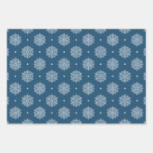 Einfache moderne Snowflake-Muster Aquamarine Weihn Geschenkpapier Set (Vorderseite 2)