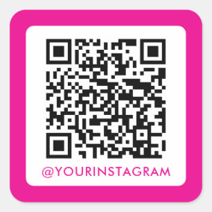 einfache moderne soziale Medien qr Code-Inagramm Quadratischer Aufkleber